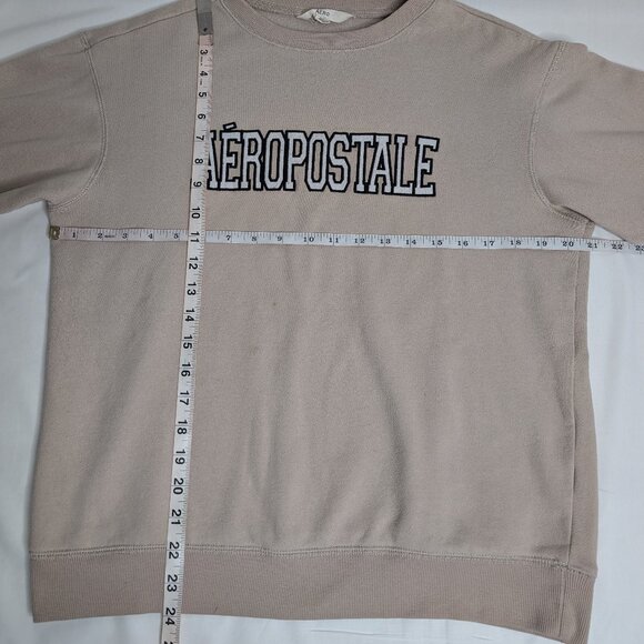 Aeropostale Women's Beige/Tan Crewneck Spellout Box Letter Y2K, Size Small - Picture 5 of 7